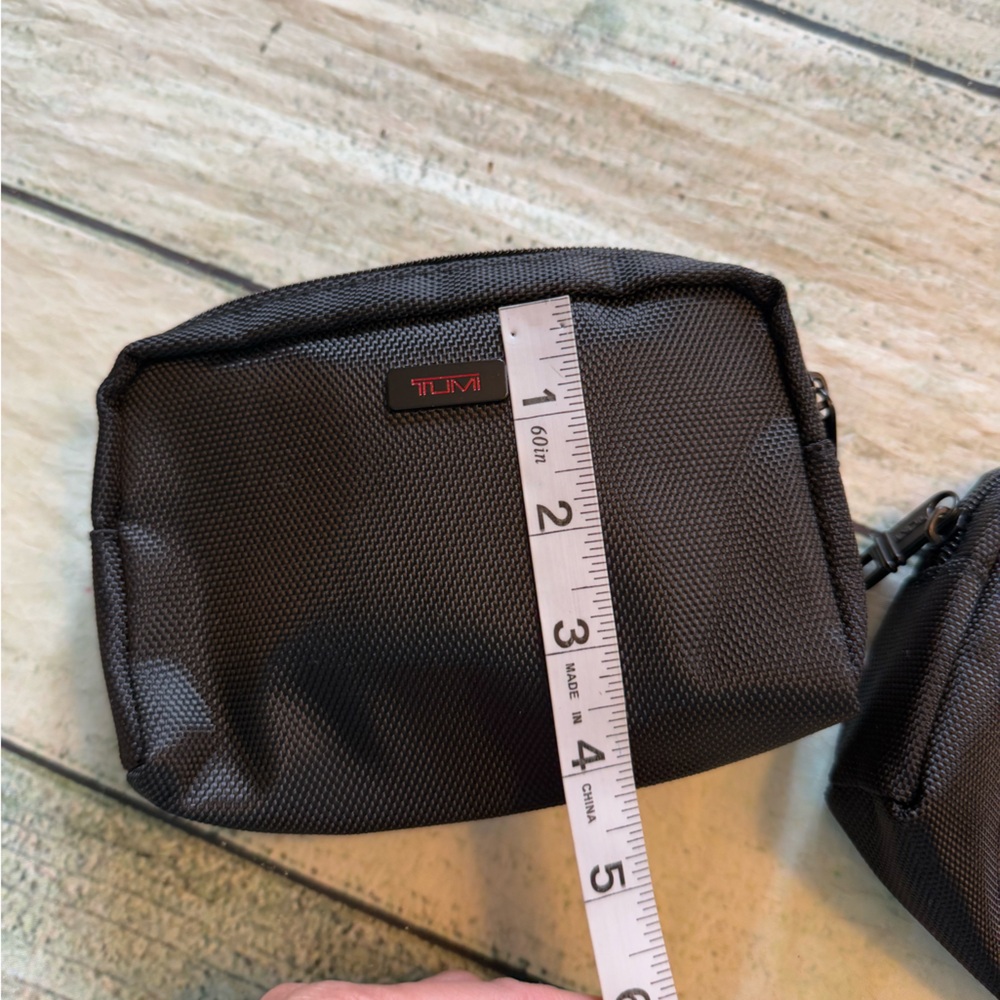 Tumi Black Textured Nylon Travel Pouch Duo - Picture 8 of 11